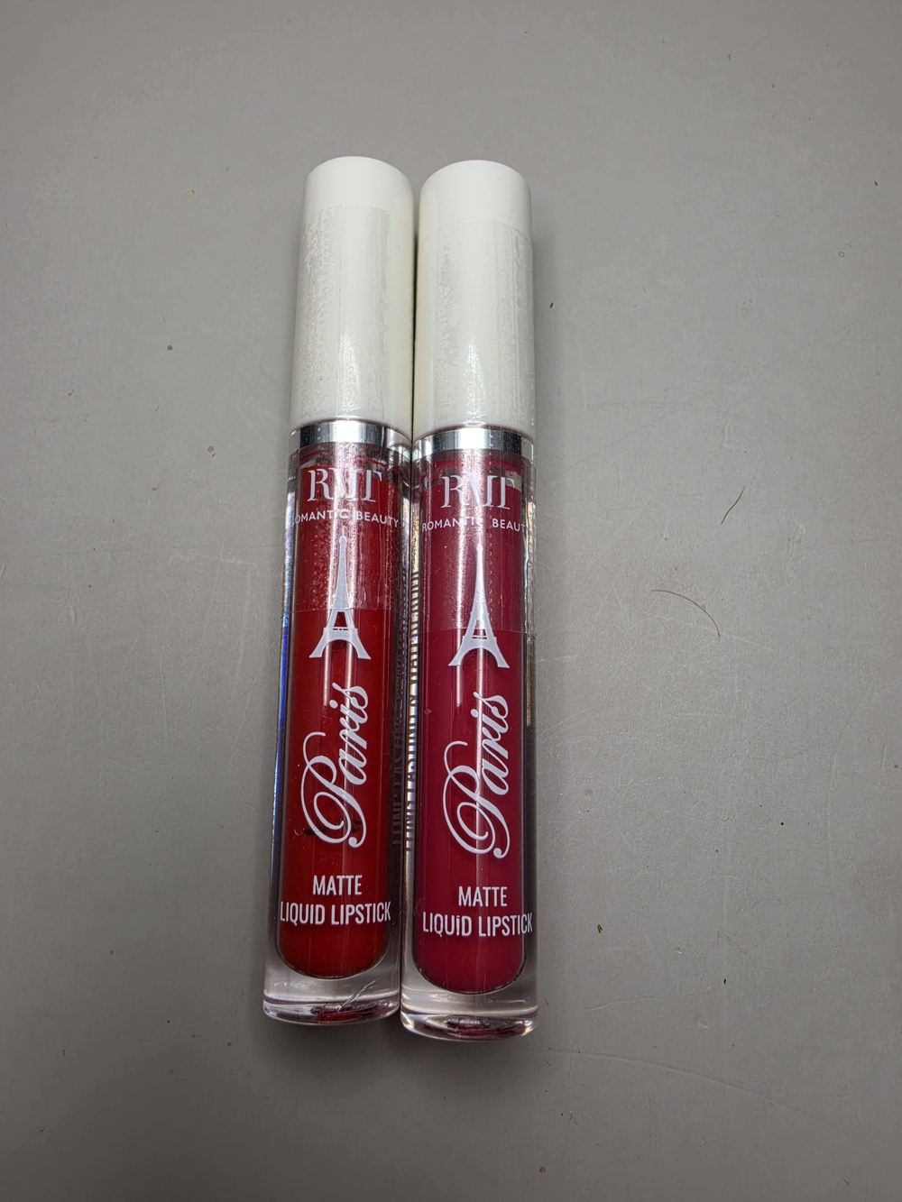 Paris Matte Liquid Lipstick Duo in Camine & Poppy Red